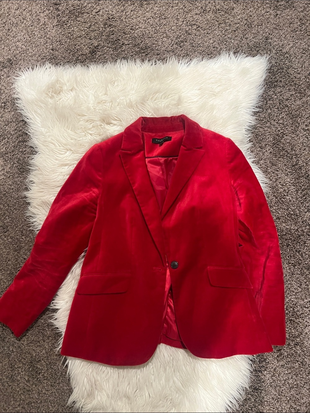 Velvet Red Blazer Jacket -Talbots